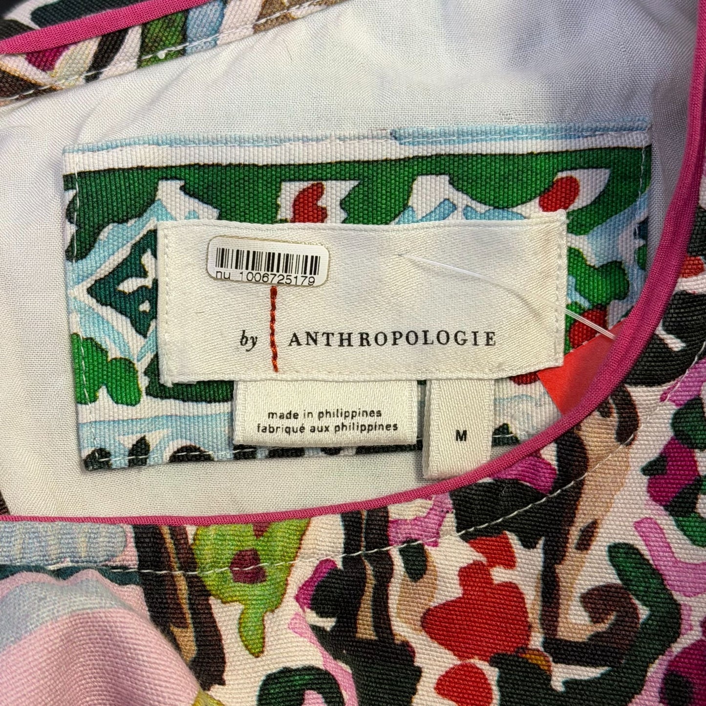 Anthropologie Multi-Color Shift Dress With Abstract Print Size M