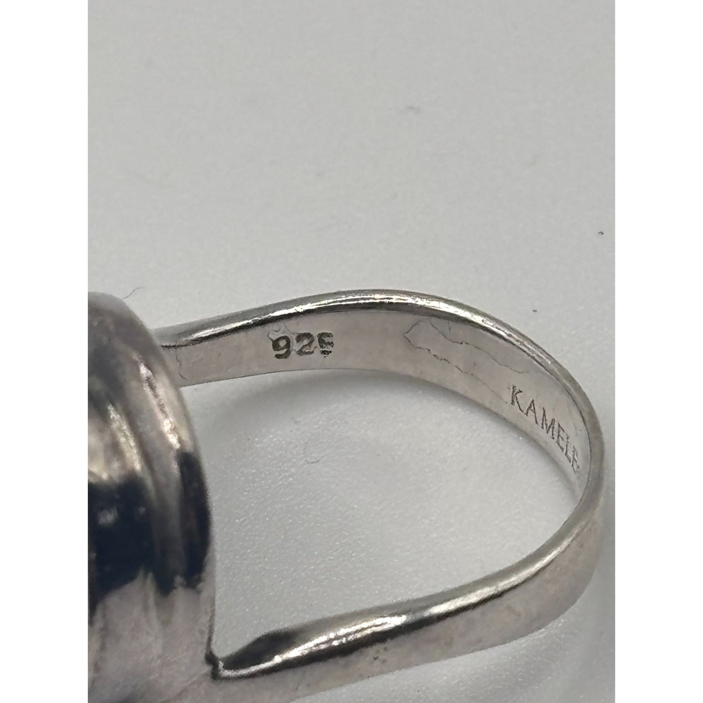 Kameleon 925 Sterling Silver Ring With White Mother Of Pearl Gemstone Size 7.5