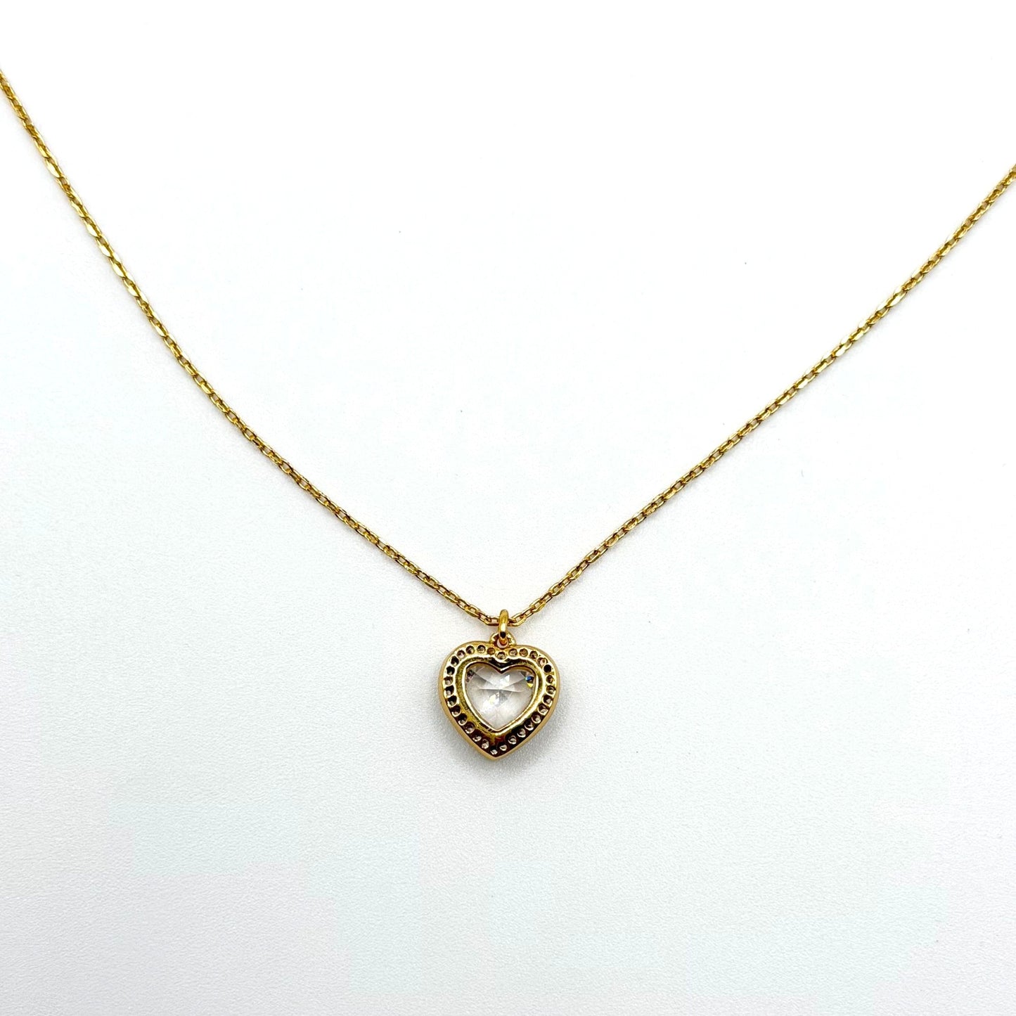 Kate Spade Pave My Heart Halo Pendant Necklace In Gold-Tone With Gift Box