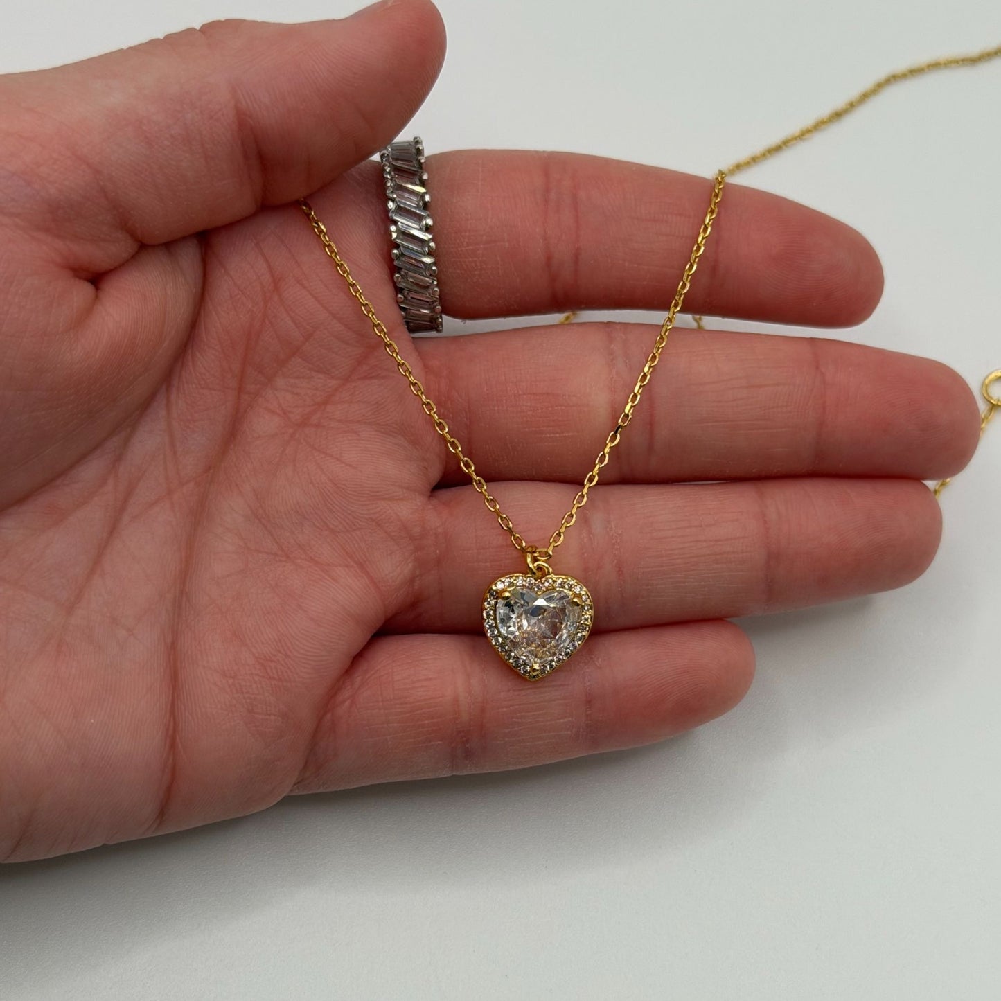 Kate Spade Pave My Heart Halo Pendant Necklace In Gold-Tone With Gift Box