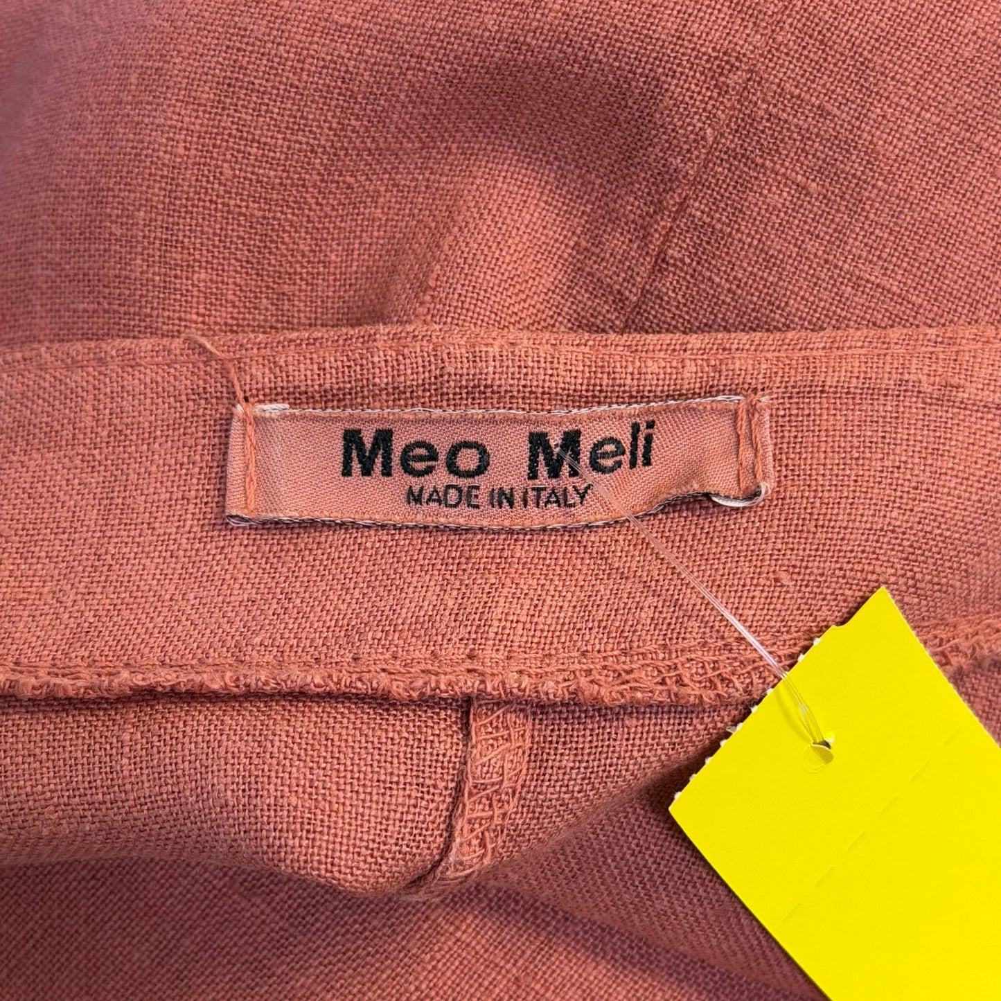 Meo Meli Linen Dress Rose Loose-Fit Made In Italy L