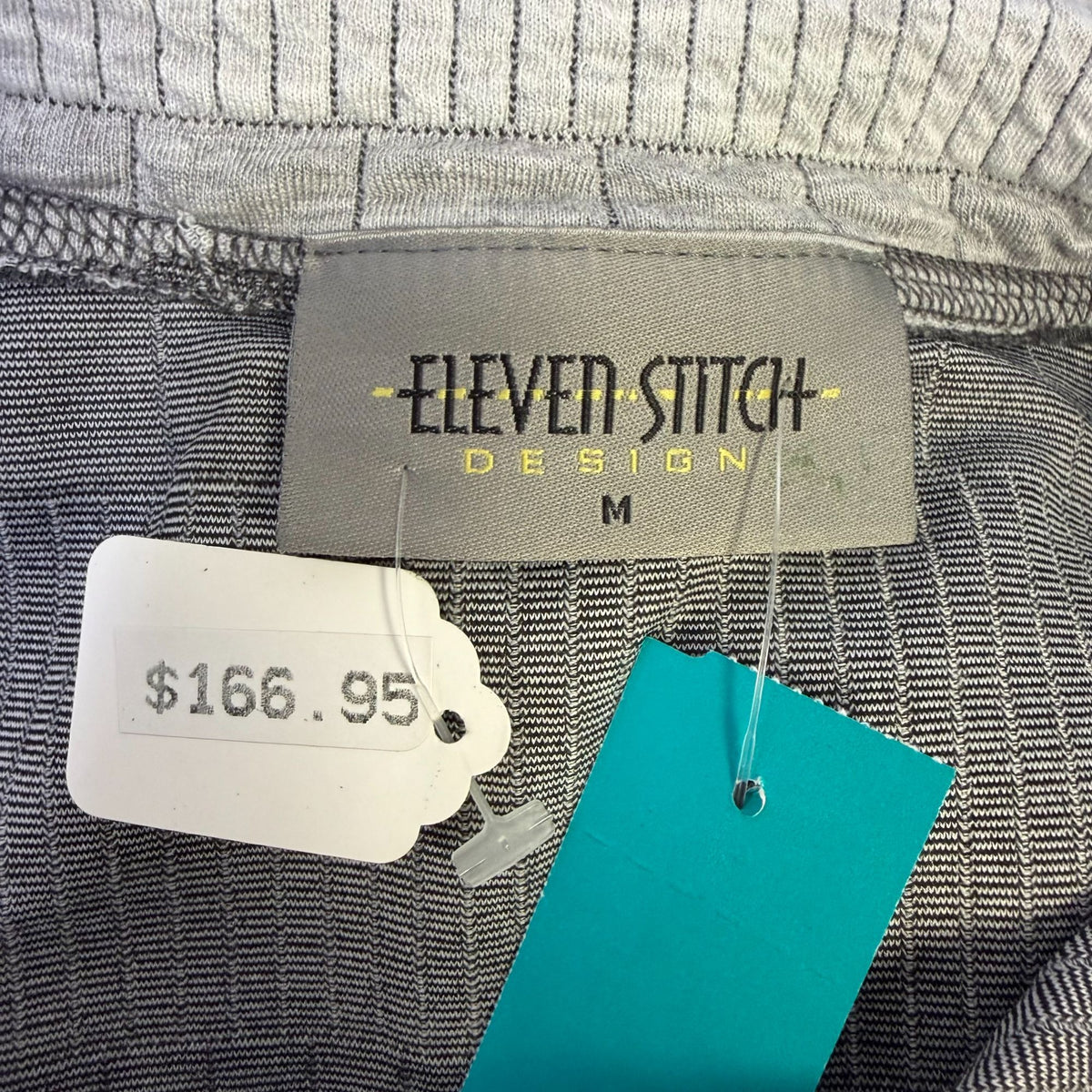 NWT Eleven Stitch Design Gray Striped Vest M