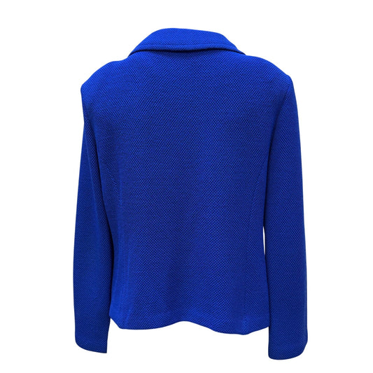 St John Knit Jacket Cobalt Blue Button Front 8