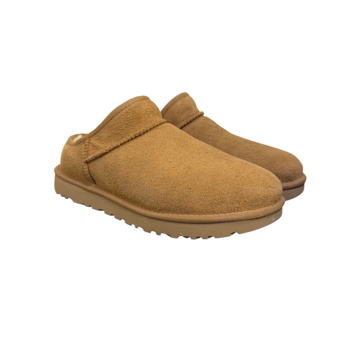 Ugg Suede Shearling-Lined Tan Slip-On Shoes 8