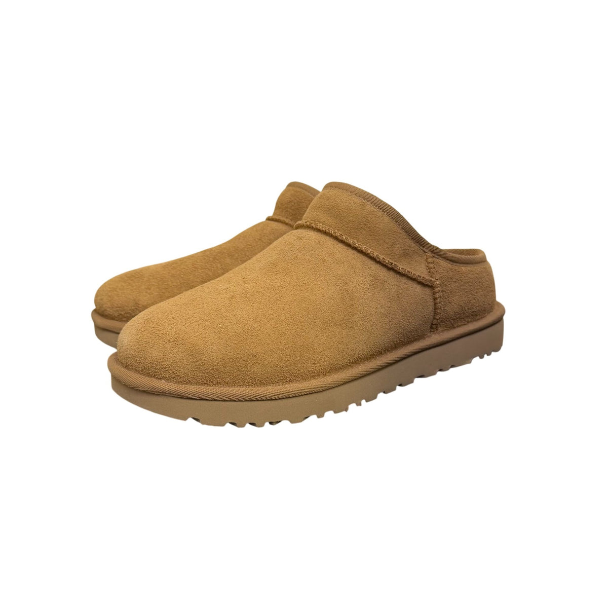 Ugg Suede Shearling-Lined Tan Slip-On Shoes 8