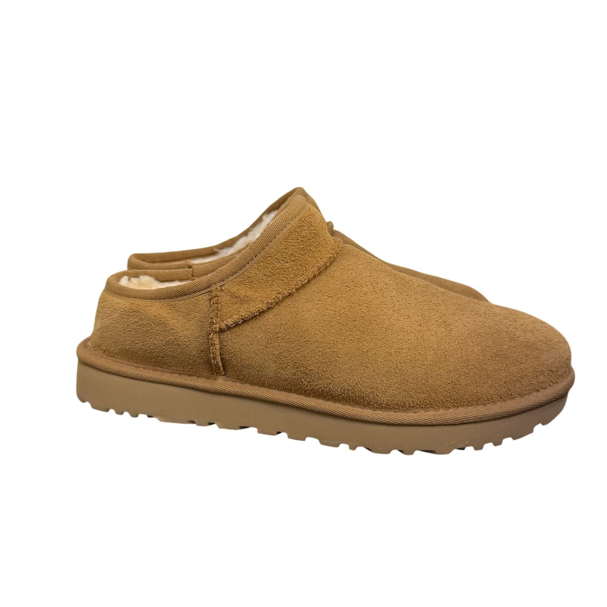 Ugg Suede Shearling-Lined Tan Slip-On Shoes 8