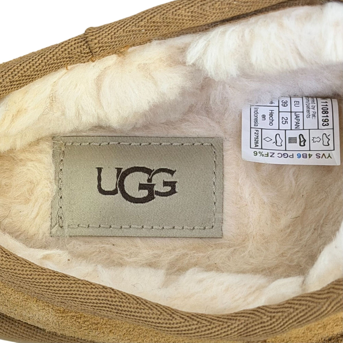 Ugg Suede Shearling-Lined Tan Slip-On Shoes 8