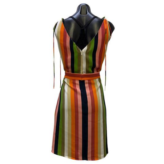 NWT Gianni Bini Striped Multicolor Sleeveless Dress 10