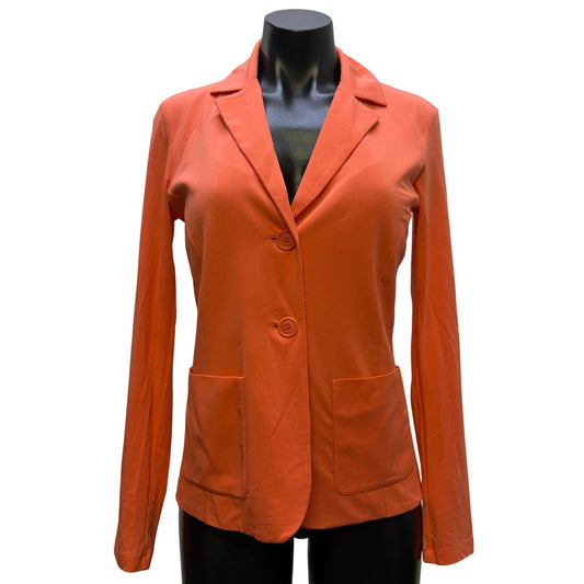 Weekend Max Mara Coral Blazer-Style Top With Button Closure S
