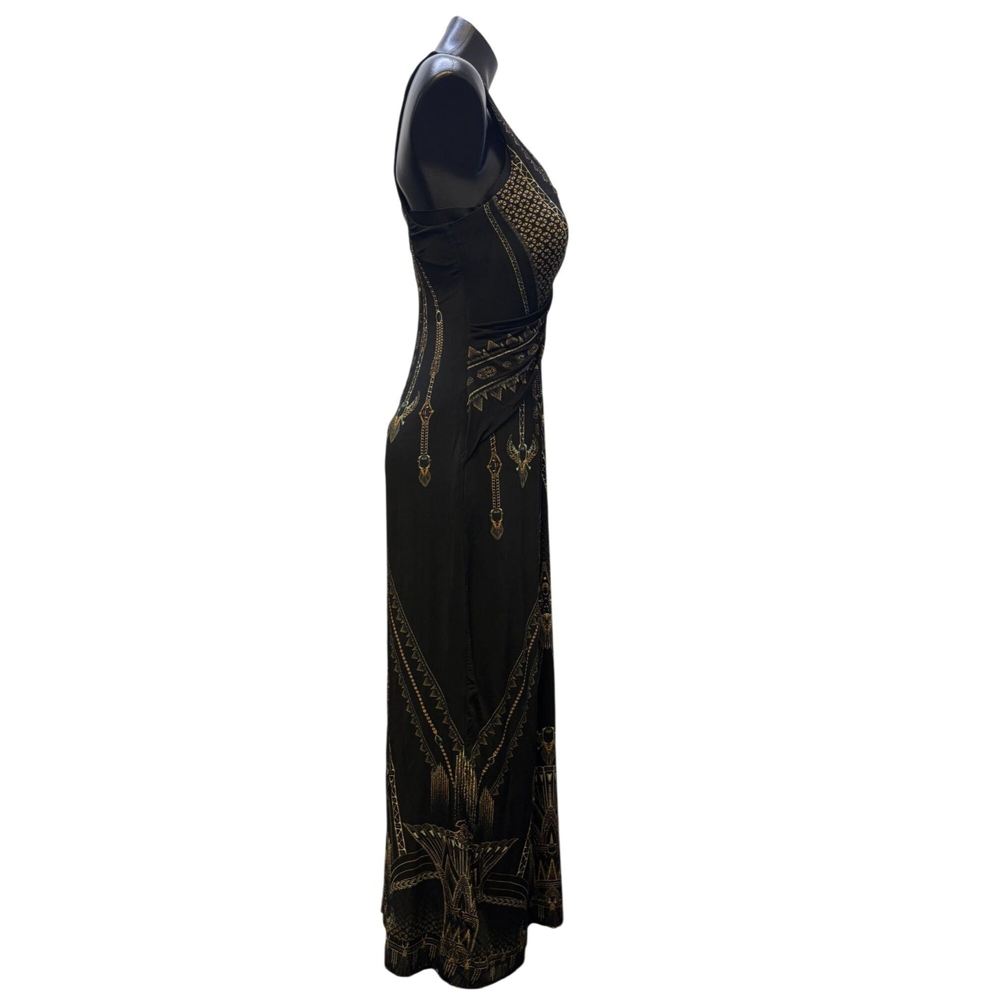 Camilla Black & Gold Sleeveless Maxi Dress XXL