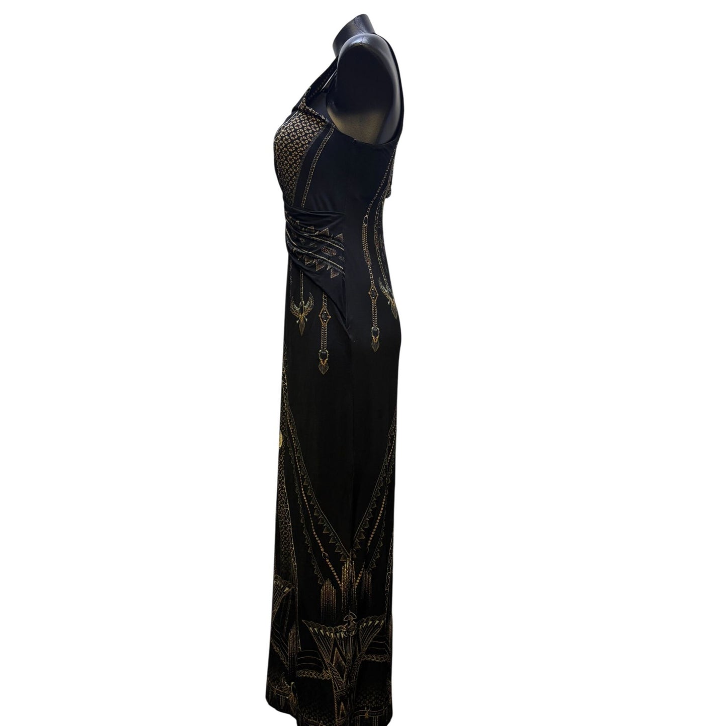 Camilla Black & Gold Sleeveless Maxi Dress XXL