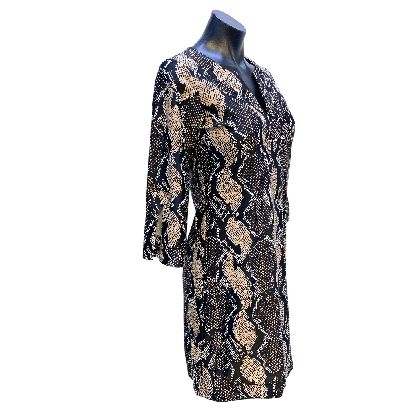 Jude Connally Snakeskin Print A-Line Dress  XS