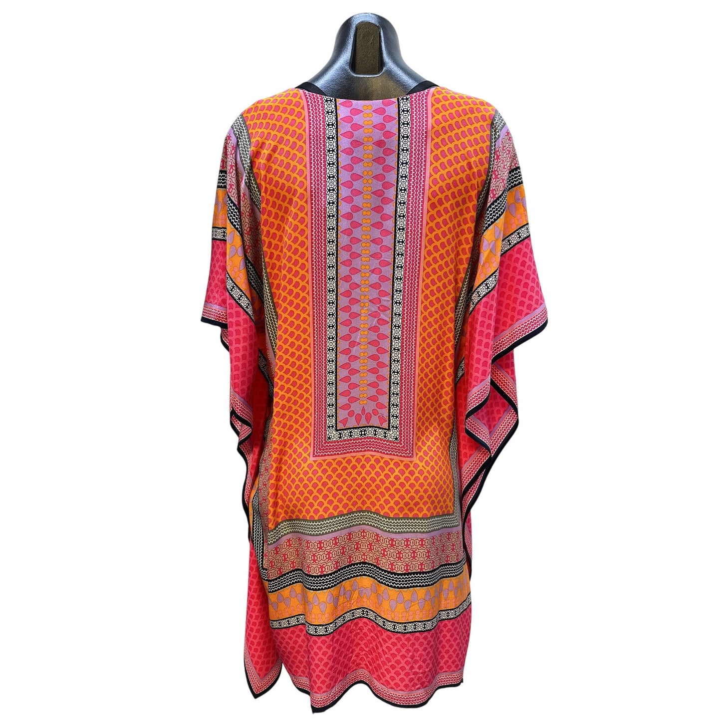 Trina Turk Vibrant Pink & Orange Geometric Print  Tunic Top XS/S