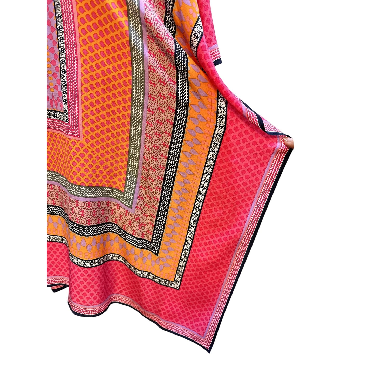 Trina Turk Vibrant Pink & Orange Geometric Print  Tunic Top XS/S