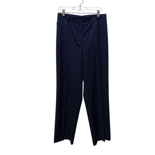 Zanella Navy Acetate & Cupra Rayon Blend Trousers Size 14