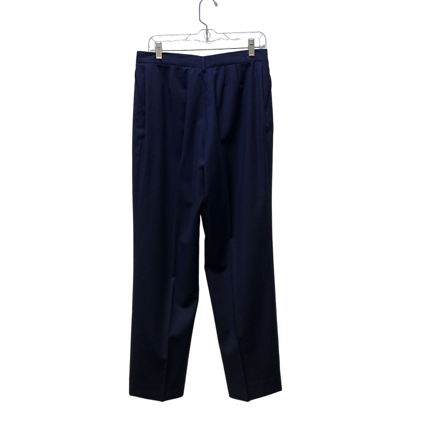 Zanella Navy Acetate & Cupra Rayon Blend Trousers Size 14