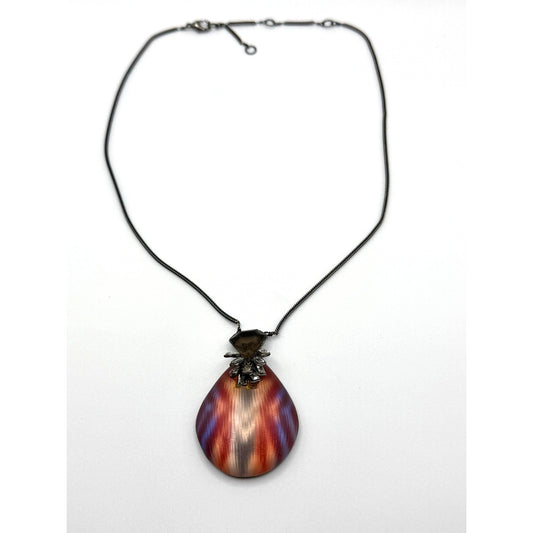 Alexis Bittar Hand-Carved Pendant Necklace With Gradient Resin & Crystal Accents