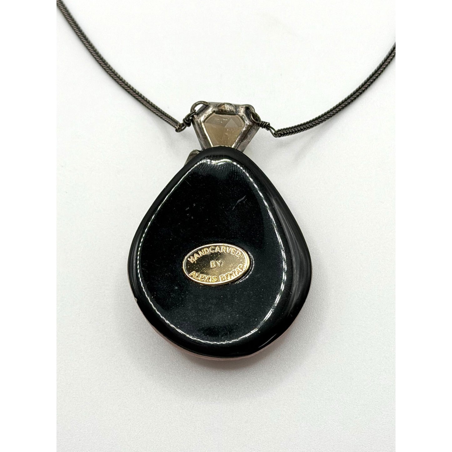 Alexis Bittar Hand-Carved Pendant Necklace With Gradient Resin & Crystal Accents