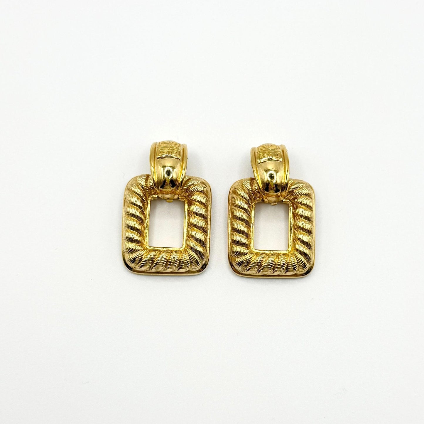 Vintage Givenchy Paris New York Gold-Tone Clip-On Earrings
