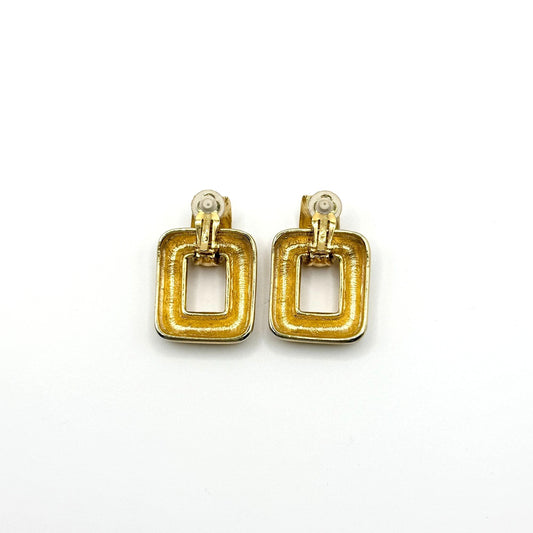 Vintage Givenchy Paris New York Gold-Tone Clip-On Earrings