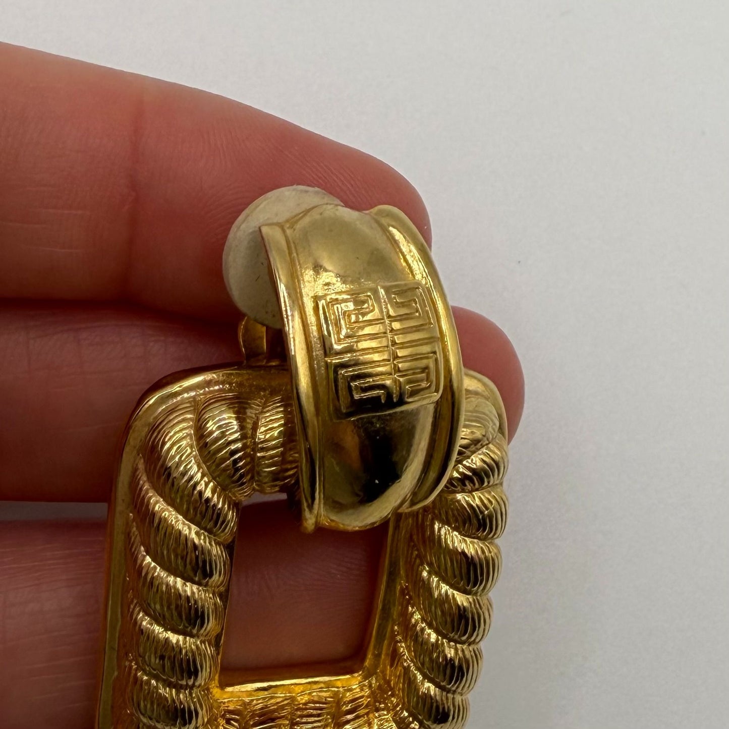 Vintage Givenchy Paris New York Gold-Tone Clip-On Earrings