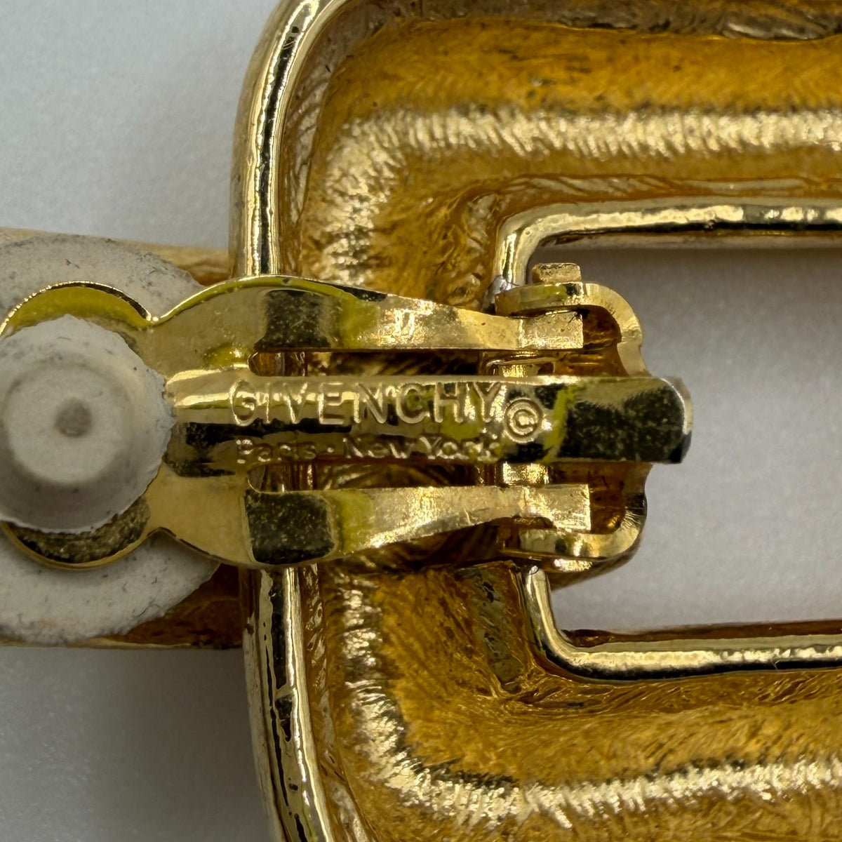 Vintage Givenchy Paris New York Gold-Tone Clip-On Earrings