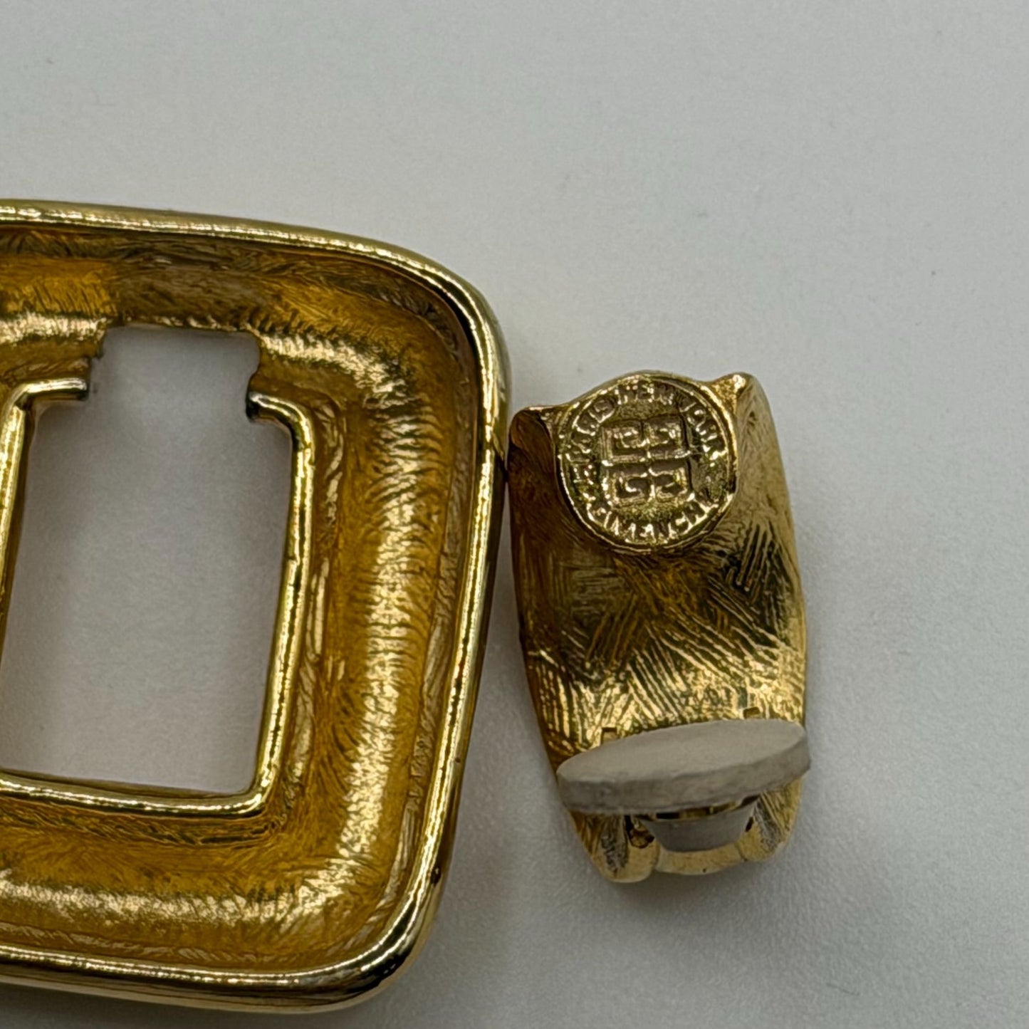 Vintage Givenchy Paris New York Gold-Tone Clip-On Earrings