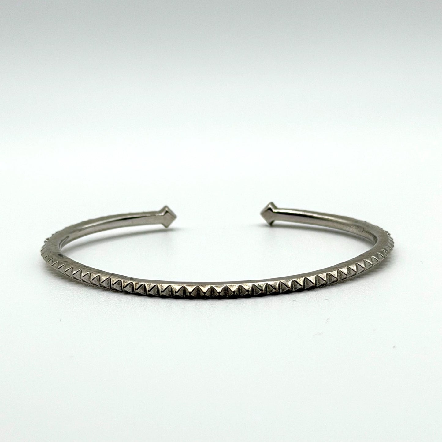 Kendra Scott Silver Plated Open Cuff Bracelet With Crystals Minimalist Design