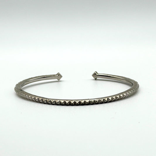 Kendra Scott Silver Plated Open Cuff Bracelet With Crystals Minimalist Design