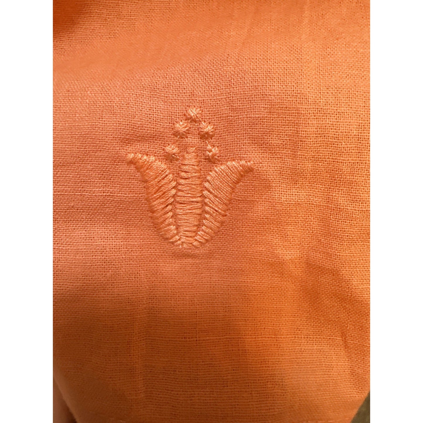 NWT J. Marie Orange & Pink Embroidered Sleeveless Cotton Dress Size XS