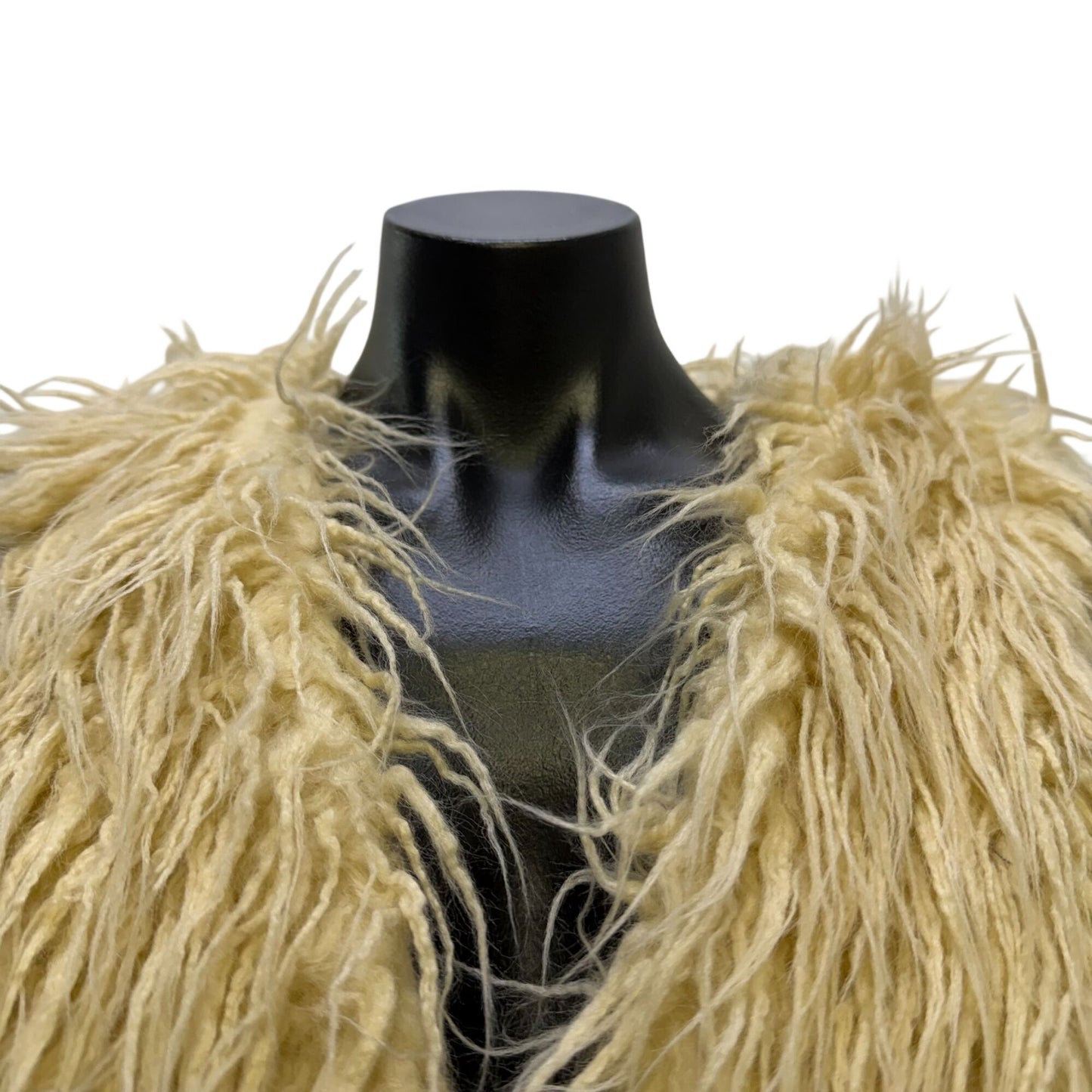 Double D Ranch Embroidered Denim Vest With Faux Fur Collar XL