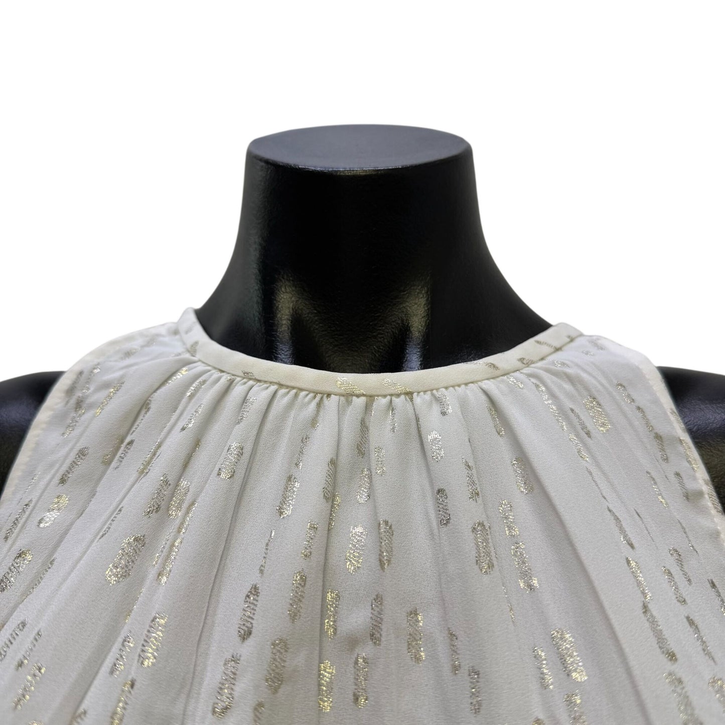 Ramy Brook White Sleeveless Mini Dress With Smocked Waist L