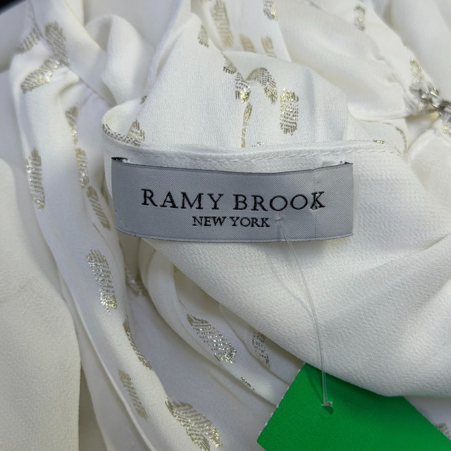 Ramy Brook White Sleeveless Mini Dress With Smocked Waist L