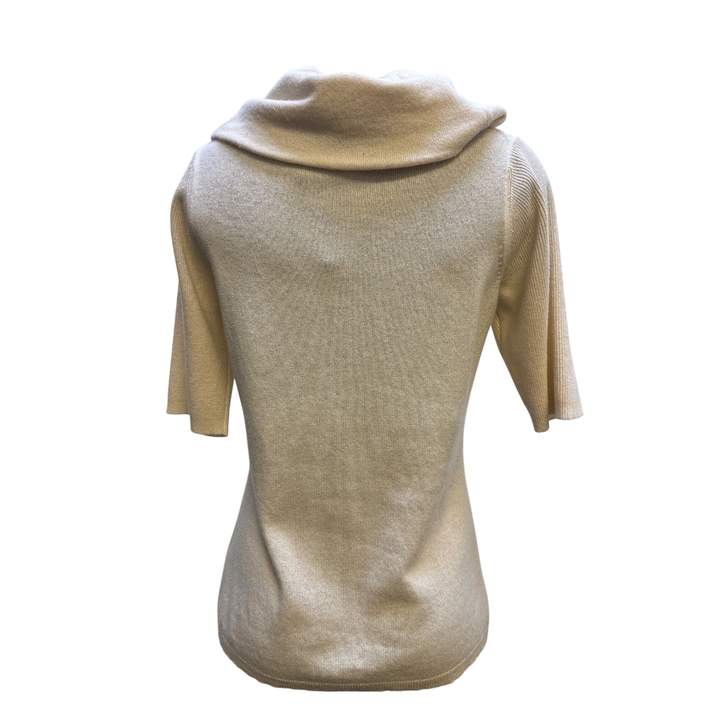 Per Se By Carlisle Cream Cowl Neck Sweater w/Half Sleeves Size S