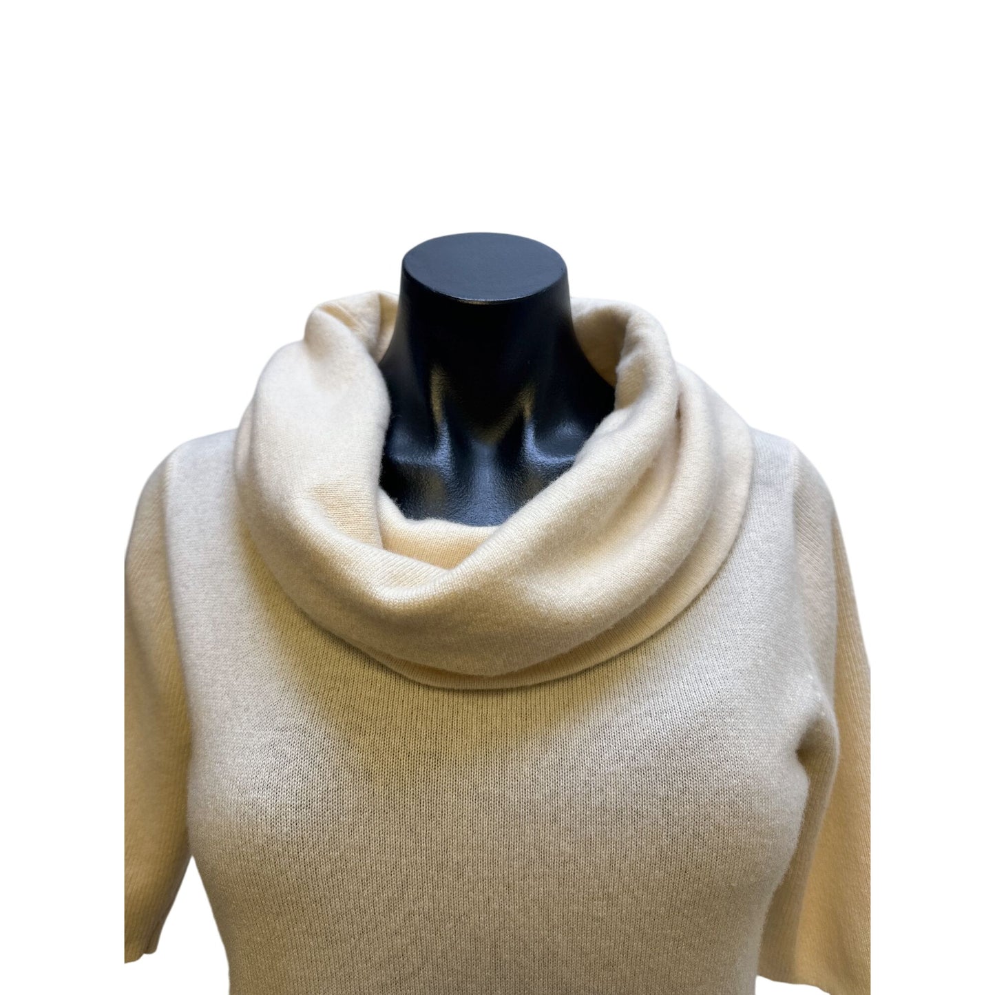 Per Se By Carlisle Cream Cowl Neck Sweater w/Half Sleeves Size S