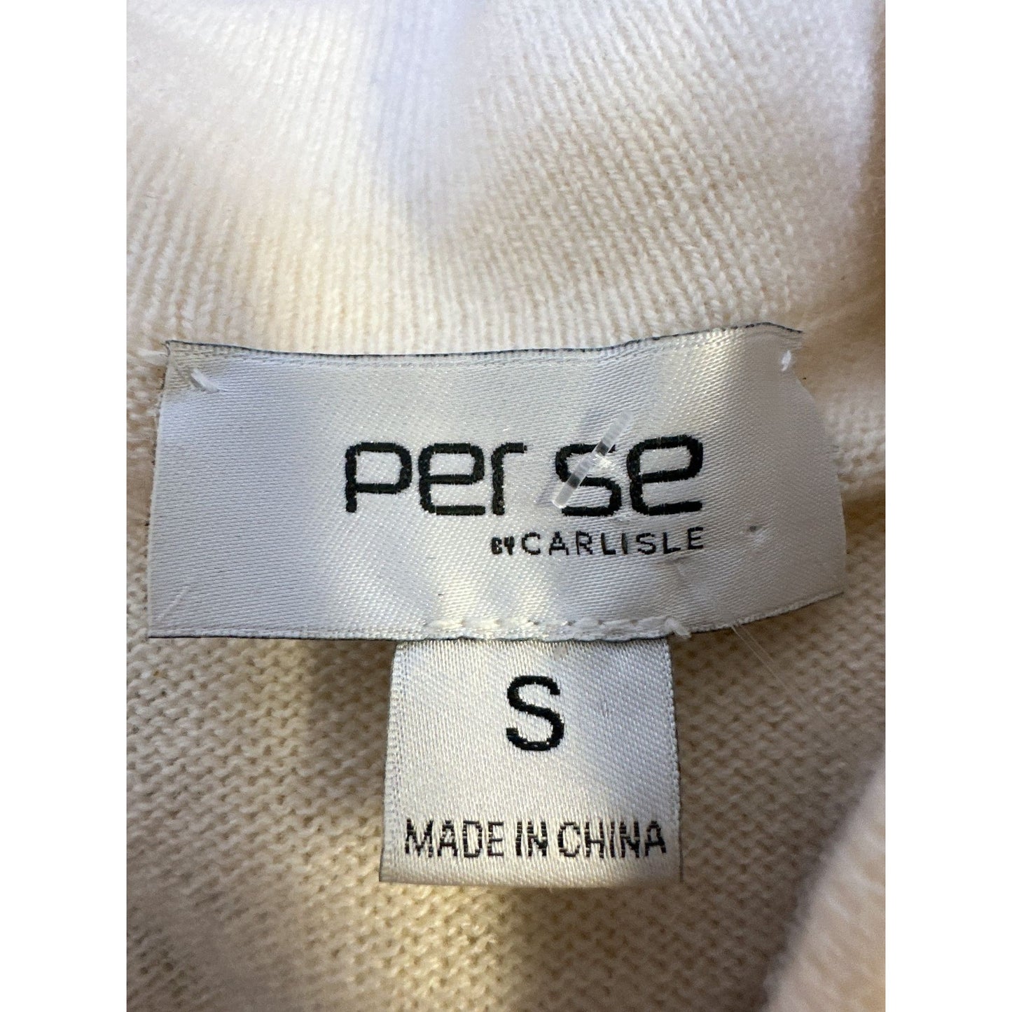 Per Se By Carlisle Cream Cowl Neck Sweater w/Half Sleeves Size S