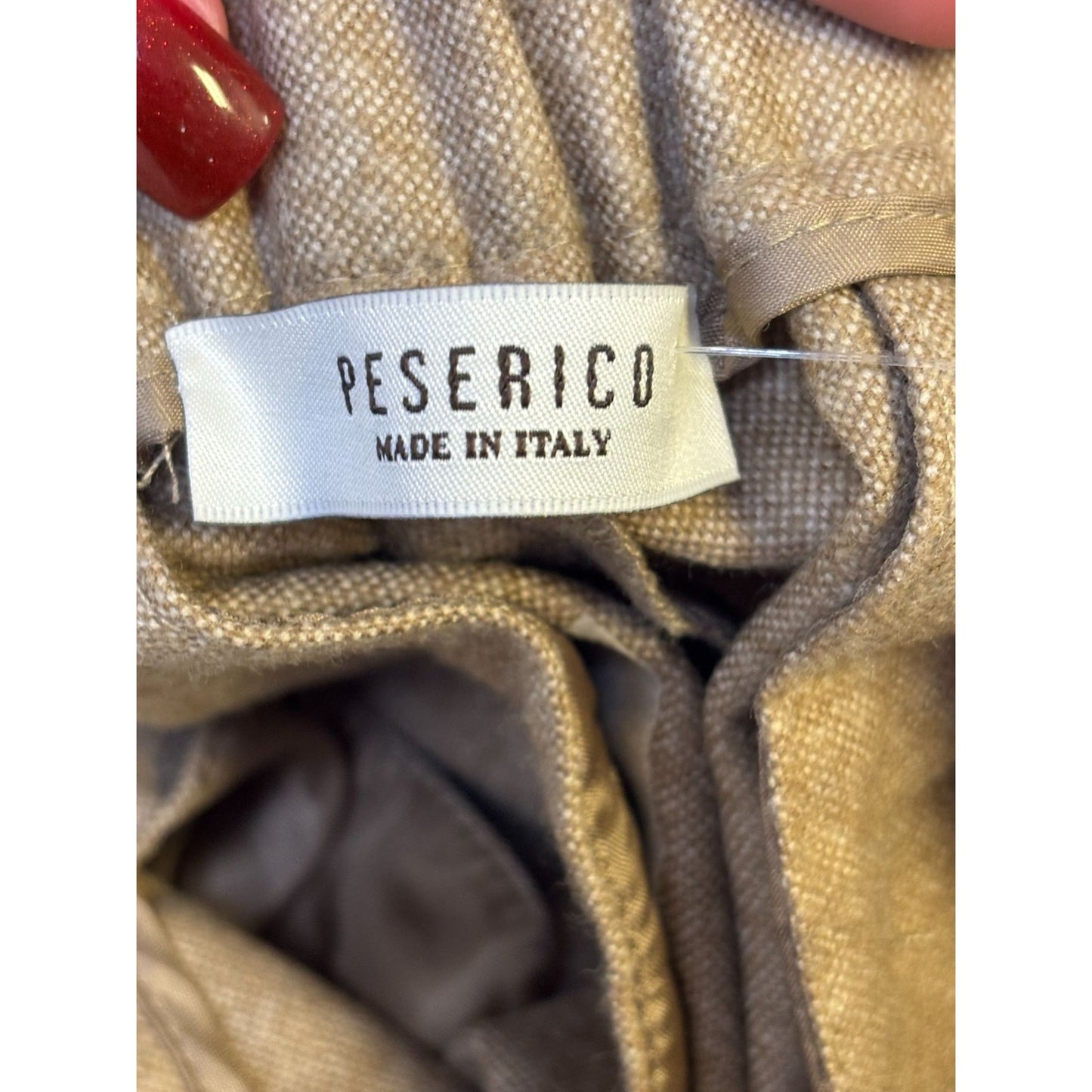 Peserico Wool Trousers Brown By Steven Made In Italy Elastic Waistband 6/42