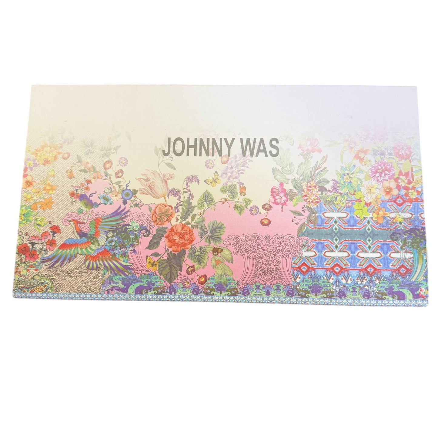 Johnny Was Fuji Scarf Multicolor Floral Print With Tassel Details