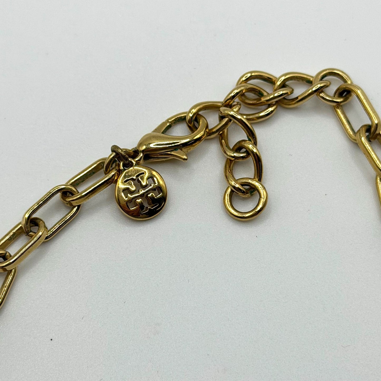 Tory Burch Gold Tone & 5 Black Pendant Necklace