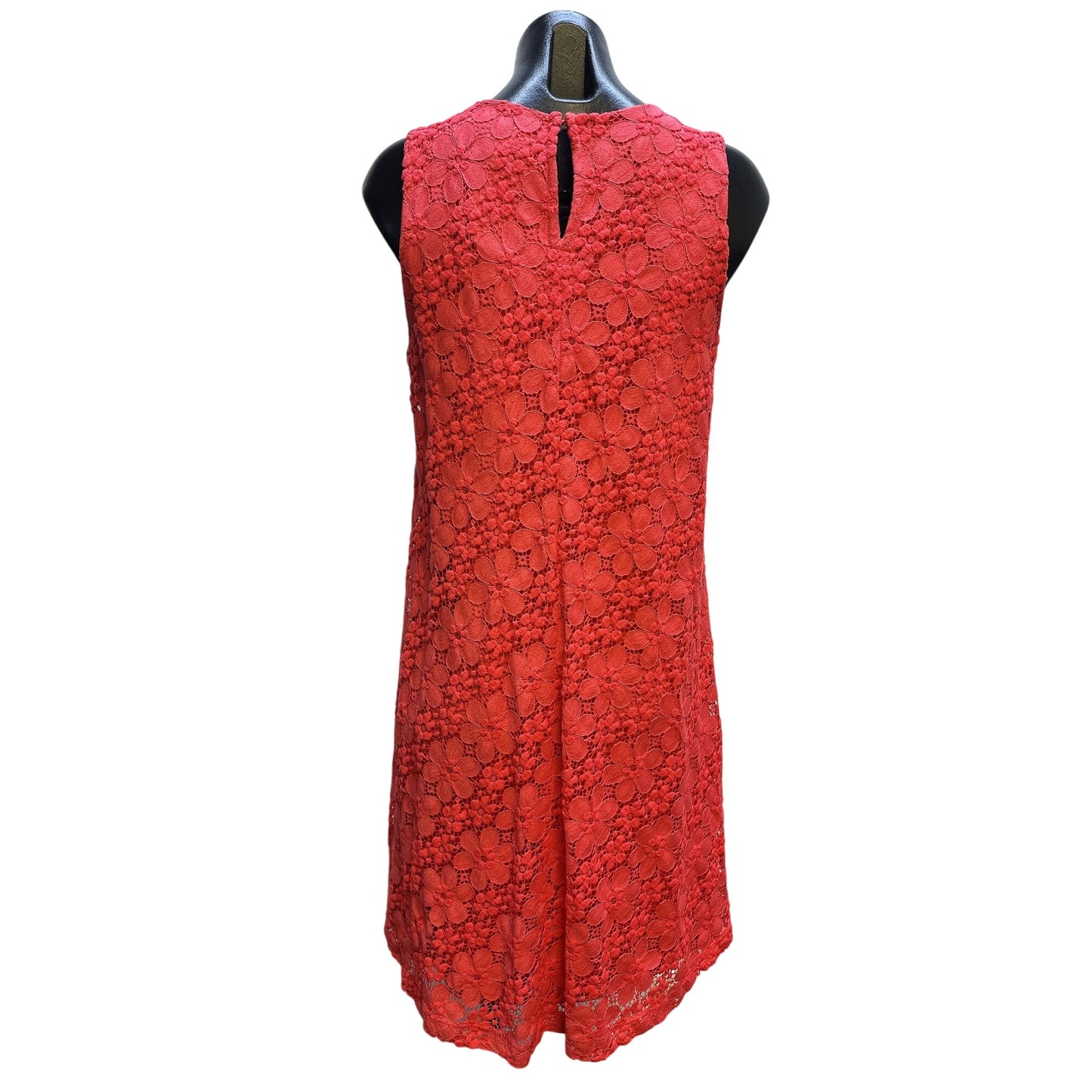 Karl Lagerfeld Coral Floral Lace Sleeveless A-Line Dress Size 10