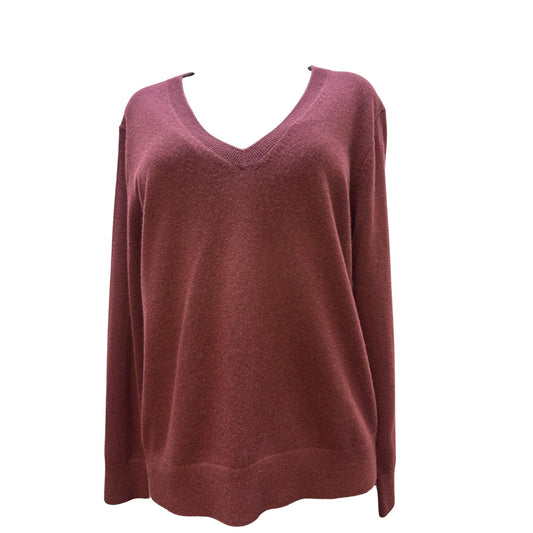 Vince NWT Cashmere V-Neck Sweater Wine Color M