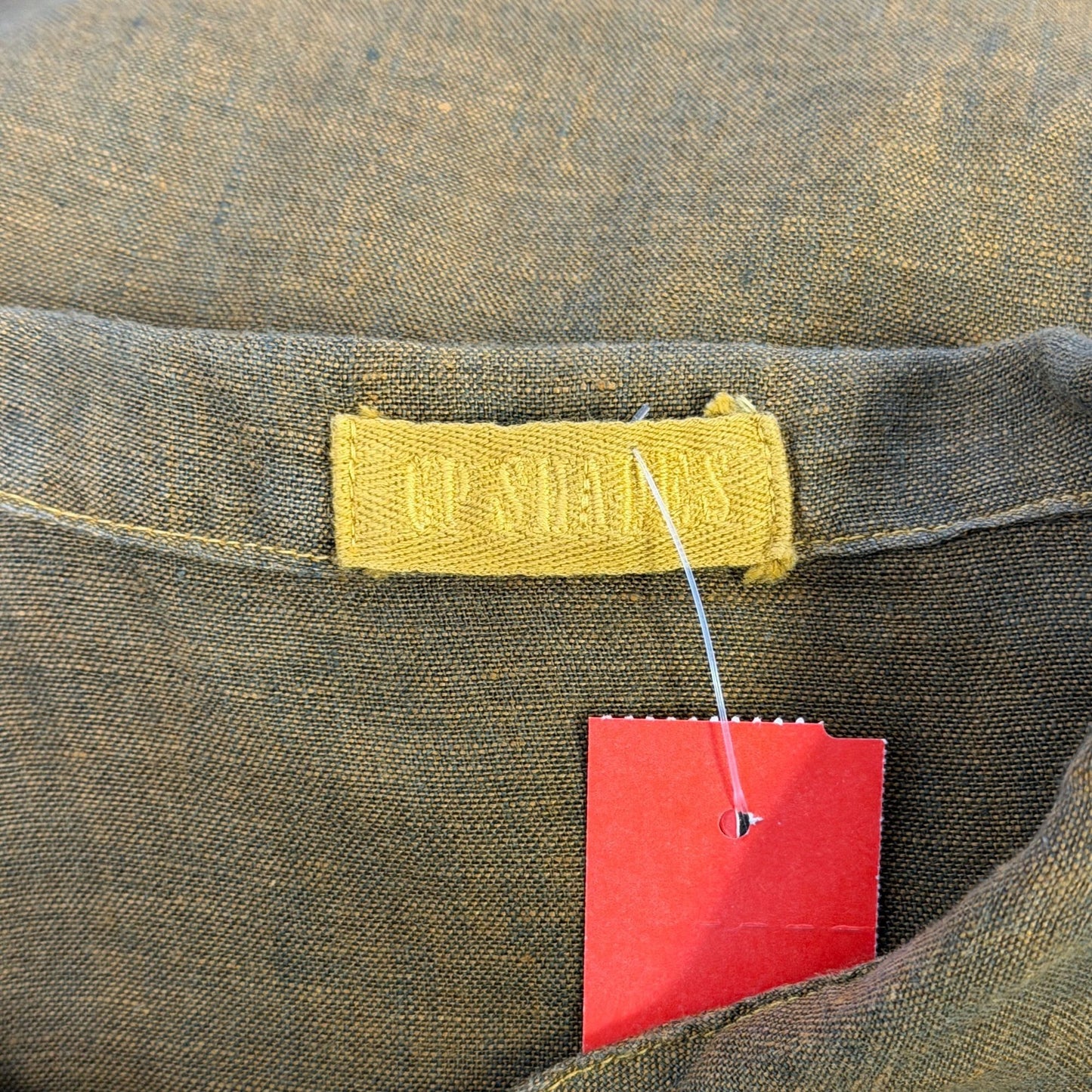CP Shades Linen Long-Sleeve Blouse In Tan XS