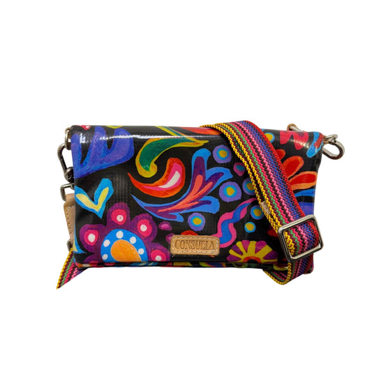 Consuela Crossbody Bag Black Multi With Adjustable Strap