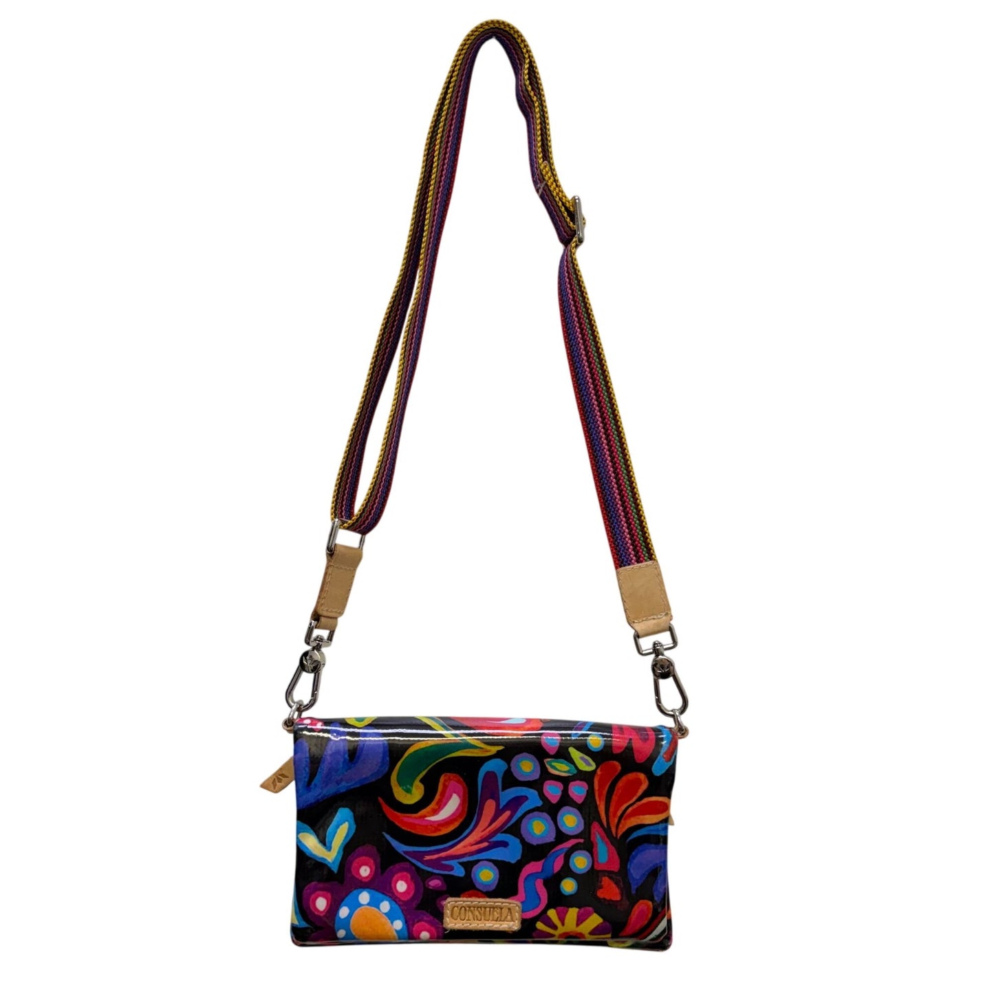 Consuela Crossbody Bag Black Multi With Adjustable Strap