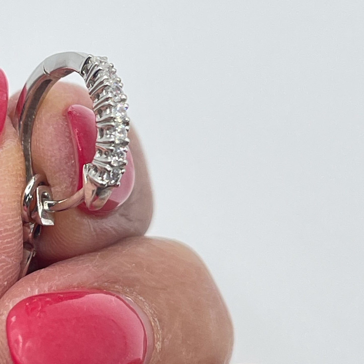 14K Two-Tone White & Yellow Gold Diamond Floating Teardrop Dangle Earrings