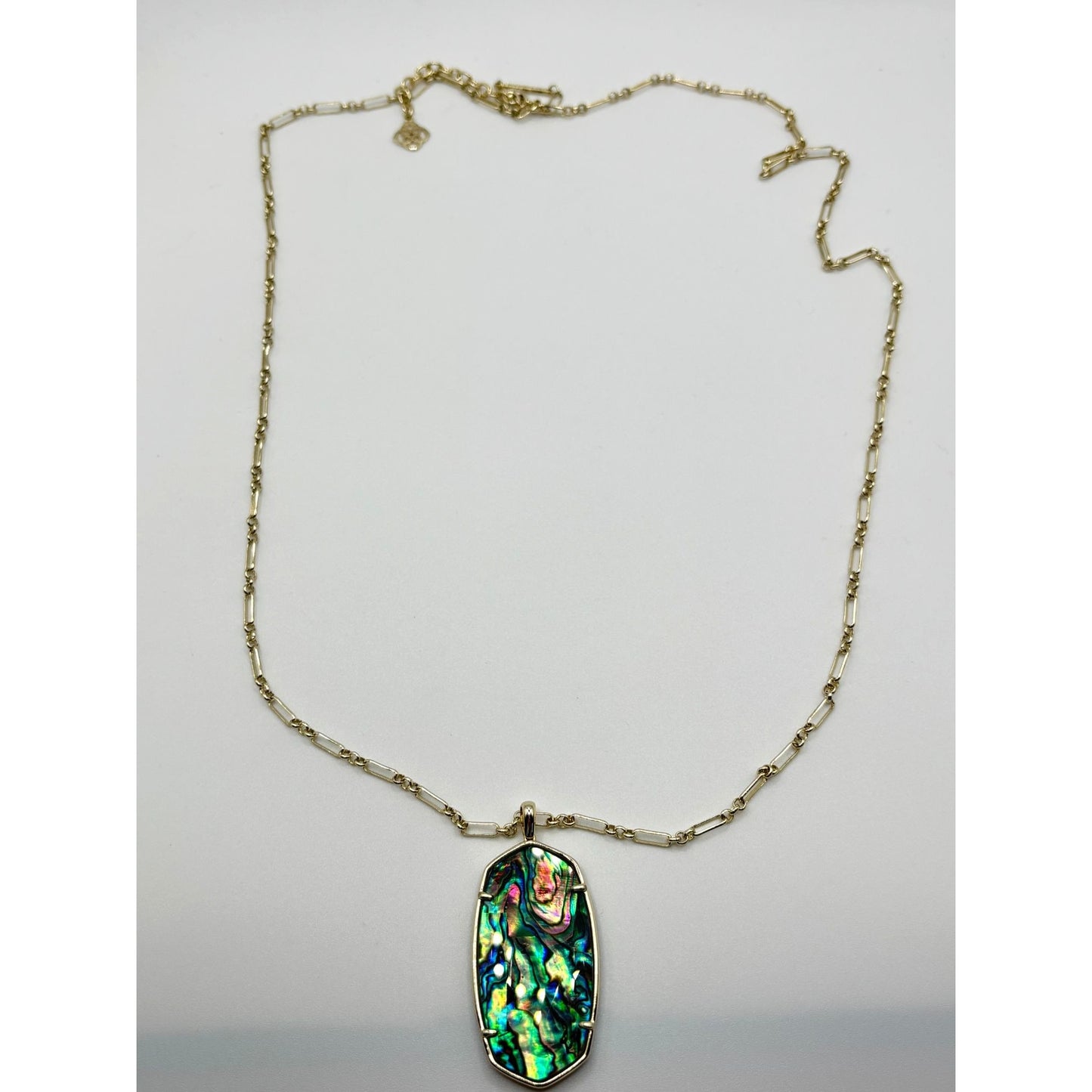 Kendra Scott Abalone Shell Pendant Necklace In Gold Tone