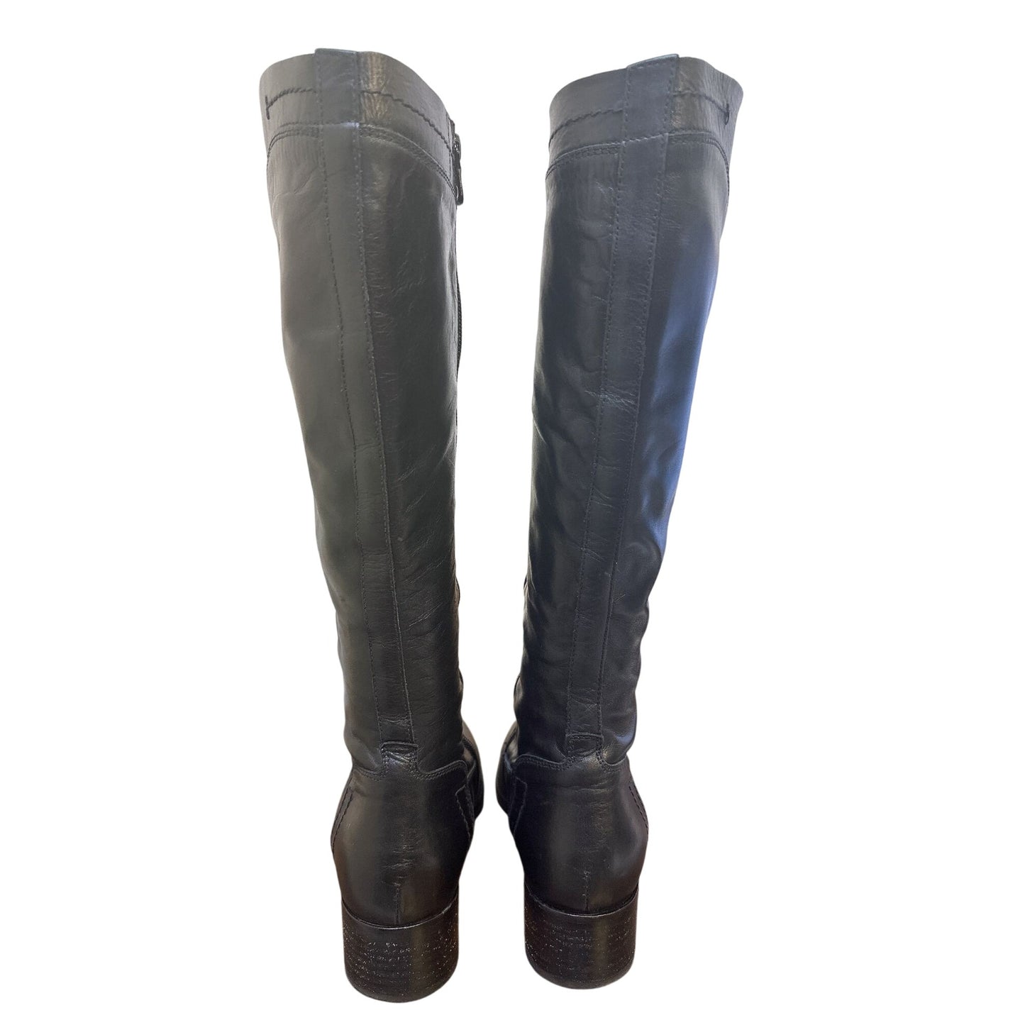 Nero Giardini Black Leather Knee-High Boots Size 7