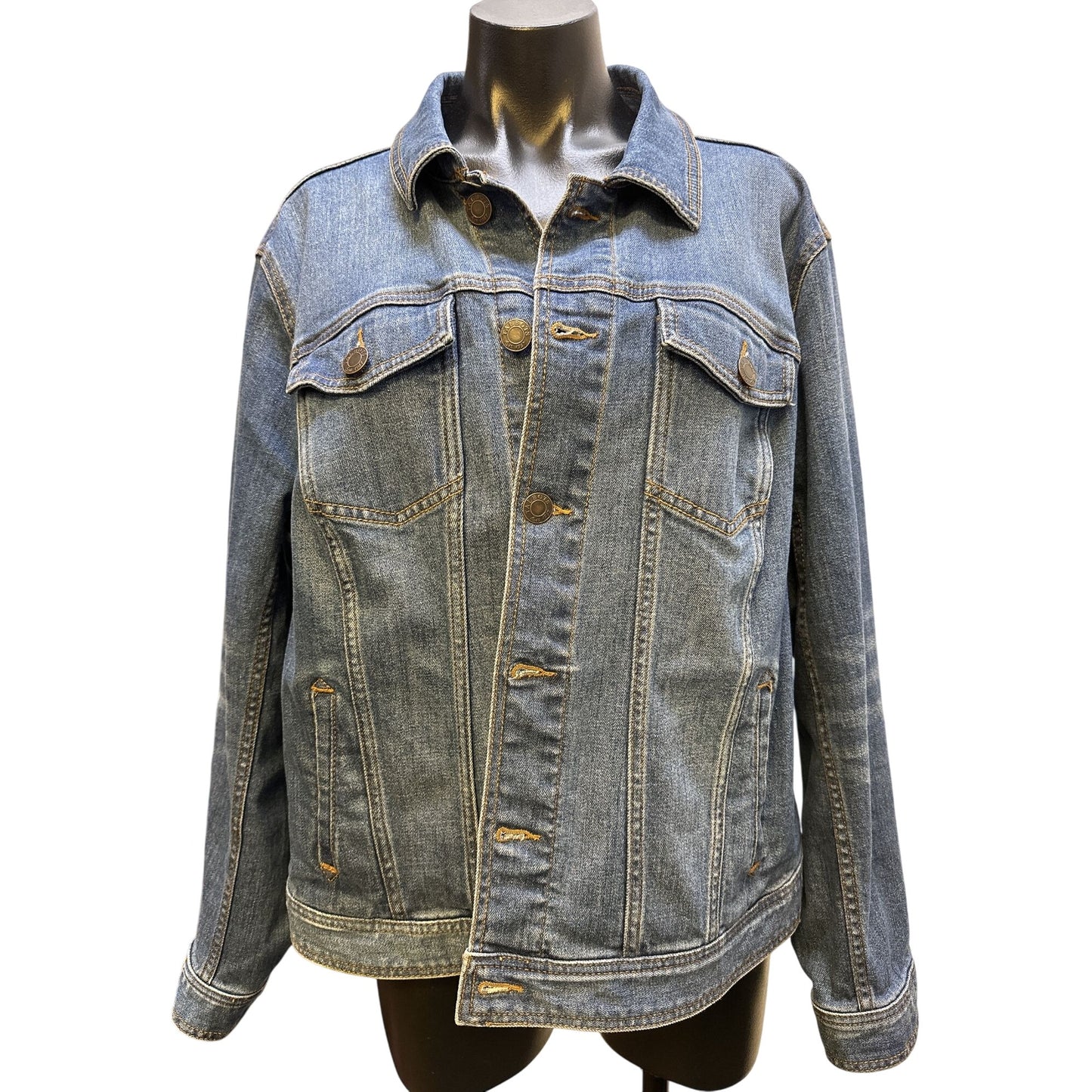 Talbots Plus Blue Denim Jean Jacket Size 2XL