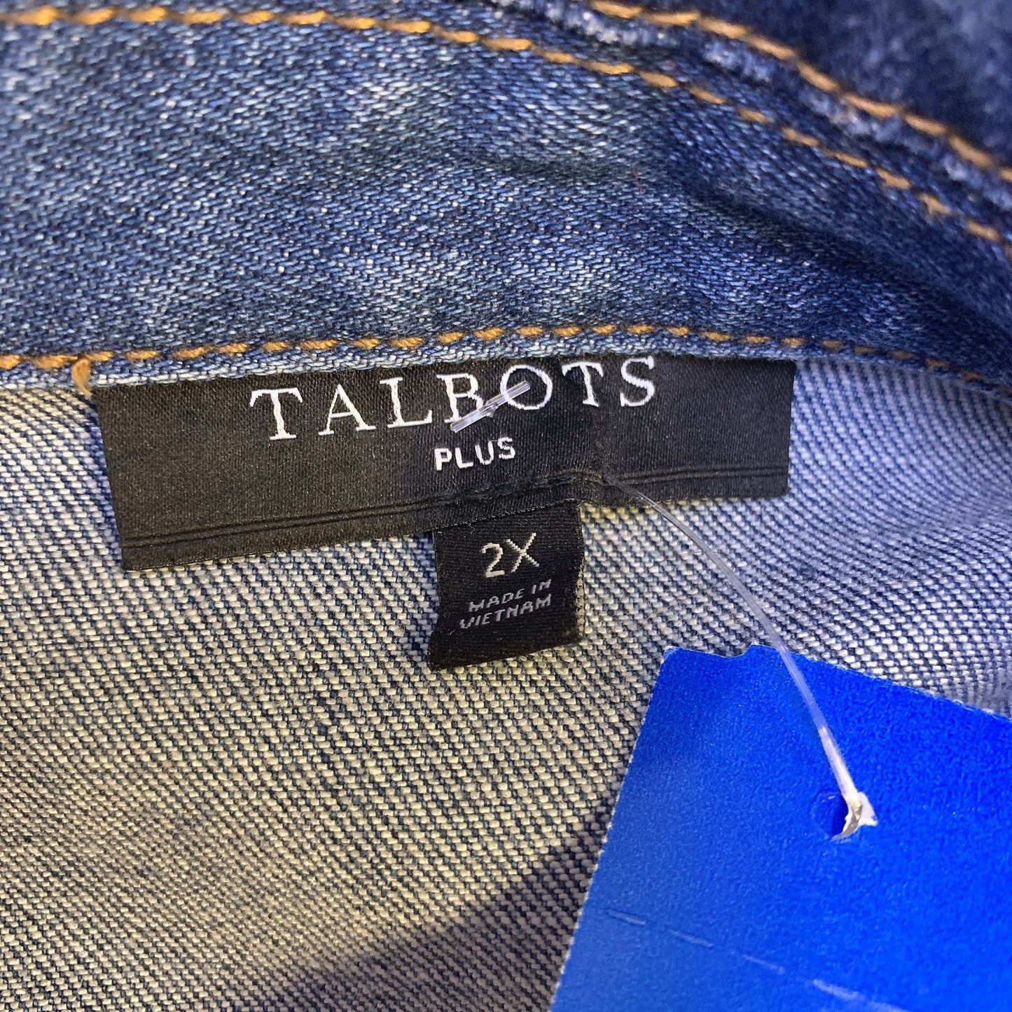 Talbots Plus Blue Denim Jean Jacket Size 2XL