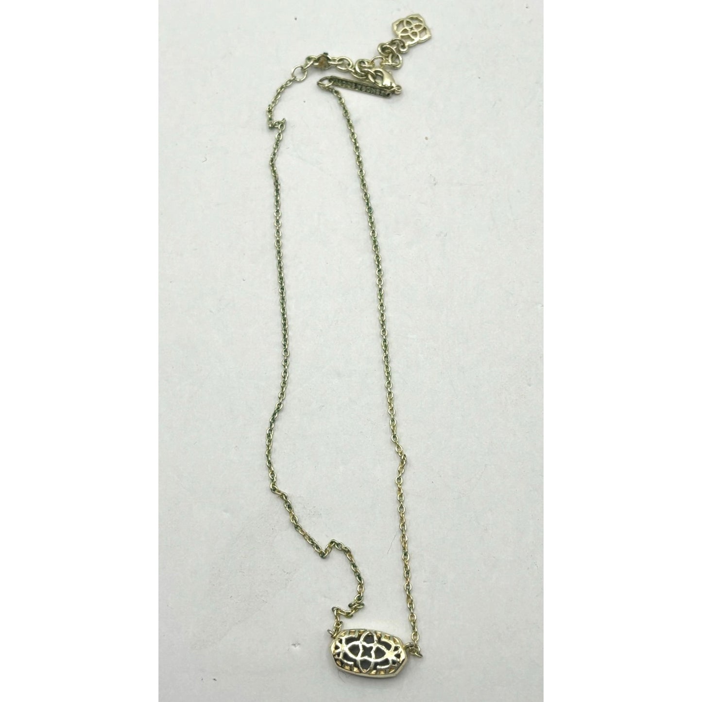Kendra Scott Gold Plated Necklace With Druzy Pendant